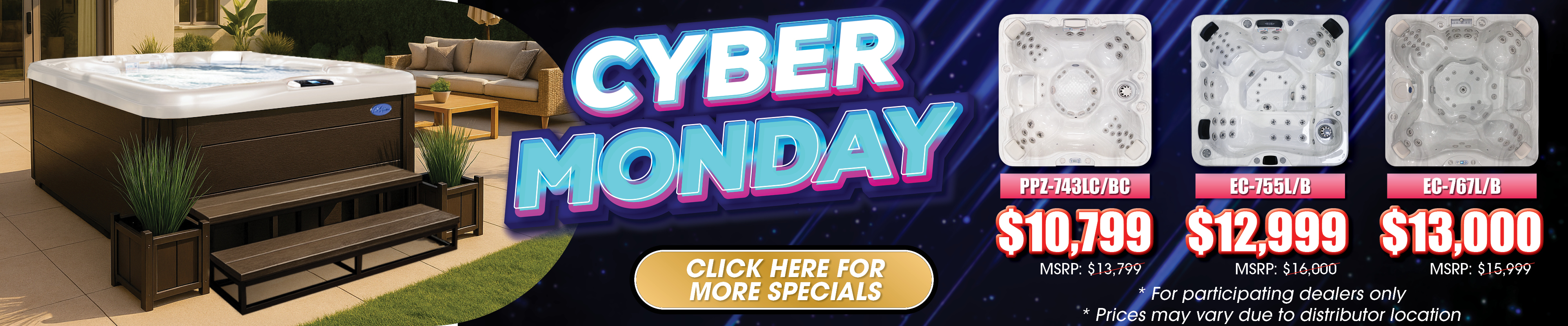 Calspas hot tub being used in a family setting - Laredo